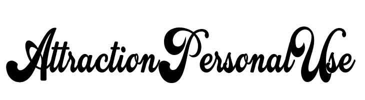 Attraction Personal Use   font caratteri gratis