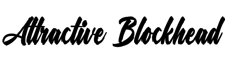 Attractive Blockhead  font caratteri gratis