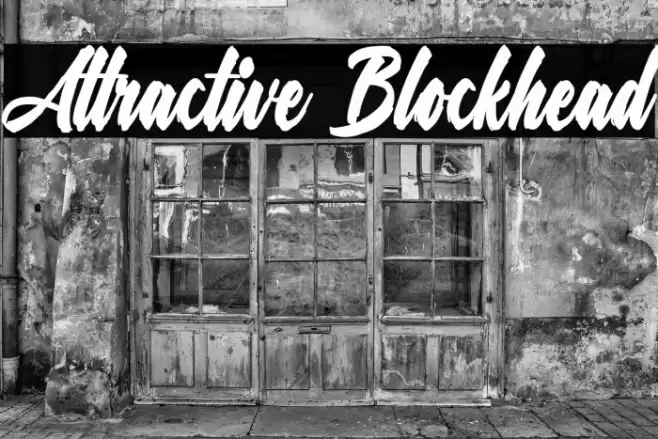 Attractive Blockhead Font examples