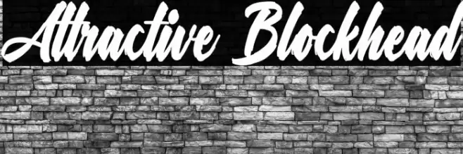 Attractive Blockhead Font examples