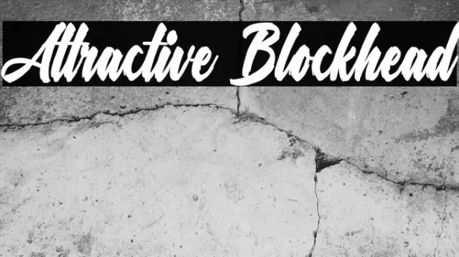 Attractive Blockhead Font examples