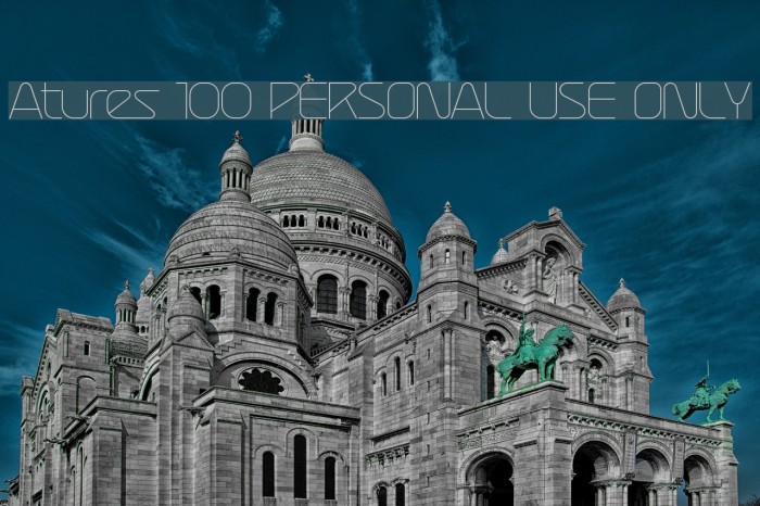 Atures 100 PERSONAL USE ONLY Font examples