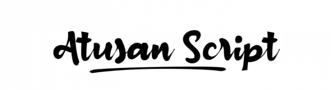 Atusan_Script  Frei Schriftart Herunterladen
