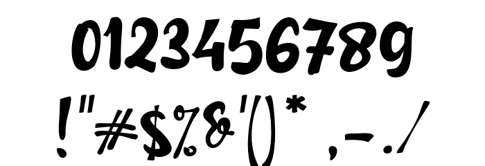 Atusan_Script Font OTHER CHARS