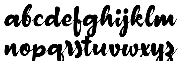 Atusan_Script Font LOWERCASE