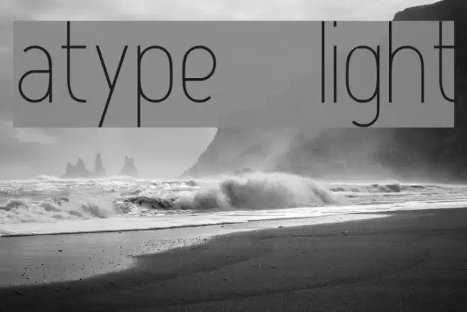 Atype 1 Light خط examples