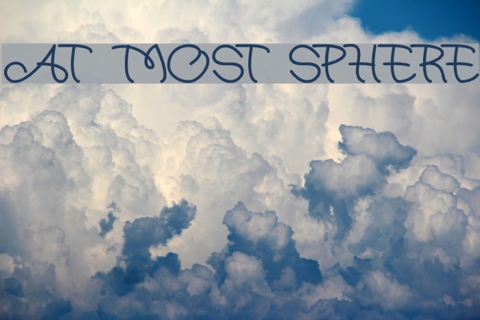 at most sphere Font examples
