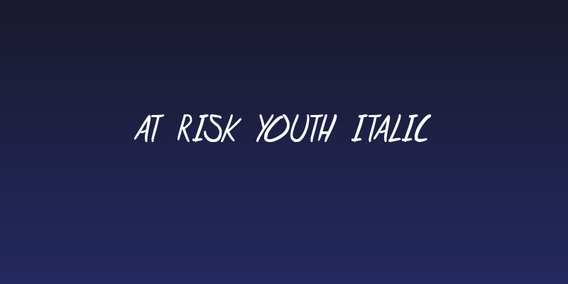 at risk youth Italic Social Header