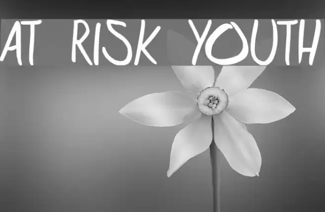 at risk youth Font examples