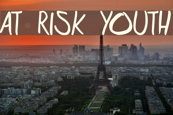 at risk youth Font examples