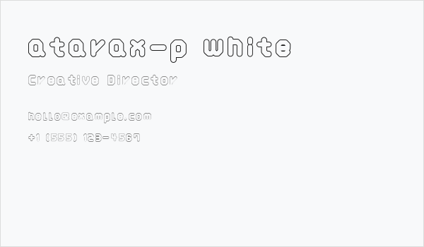 atarax-p white Business Card