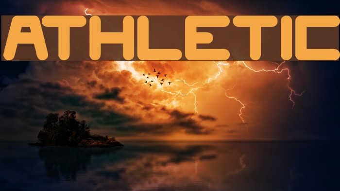 athletic Font examples