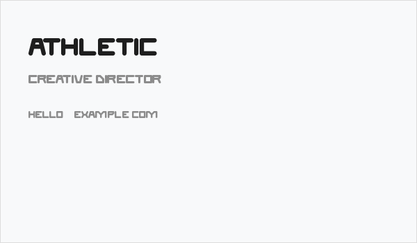 athletic Business Card
