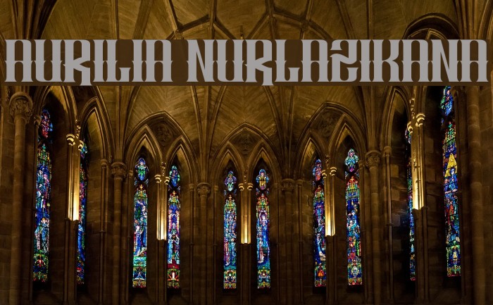 AURILIA NURLAZIKANA Font examples