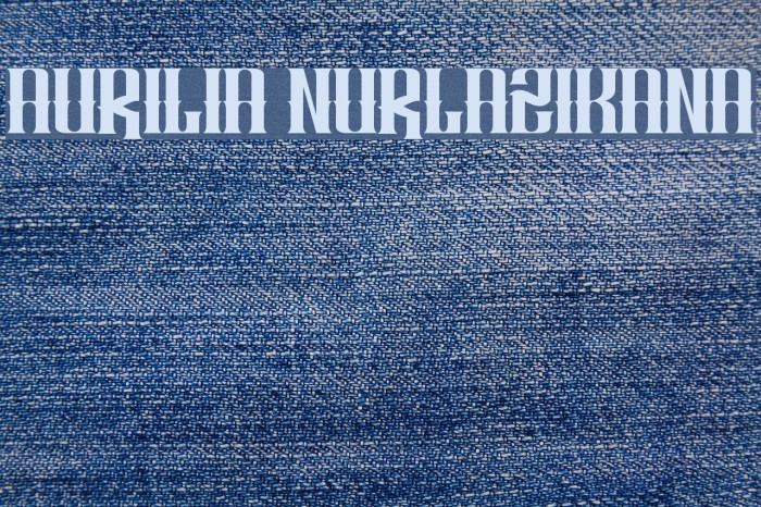 AURILIA NURLAZIKANA Font examples