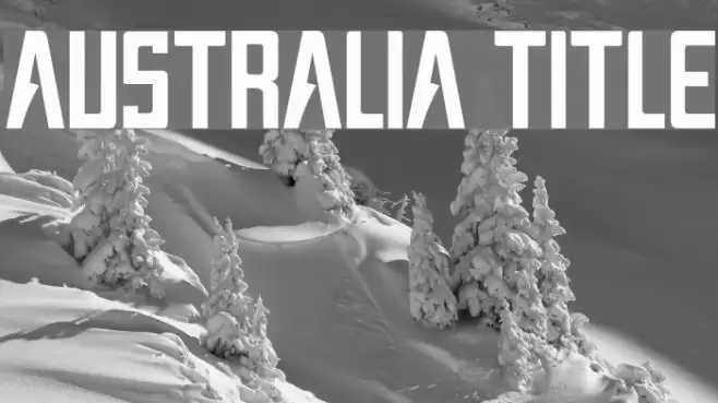 AUSTRALIA TITLE Font examples