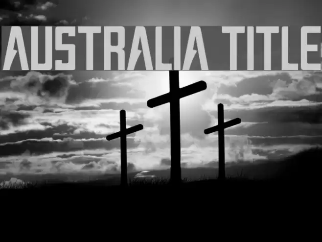 AUSTRALIA TITLE Font examples