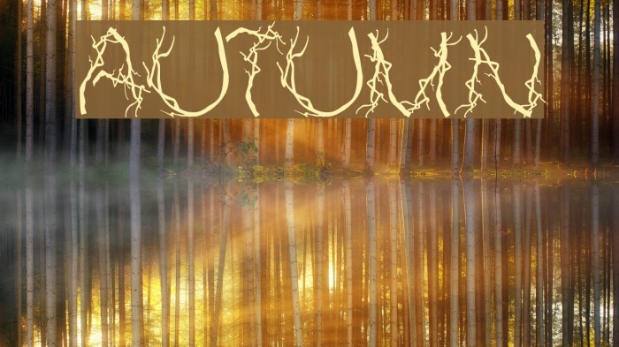 AUTUMN Font examples
