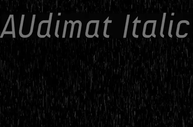 AUdimat Italic Font examples