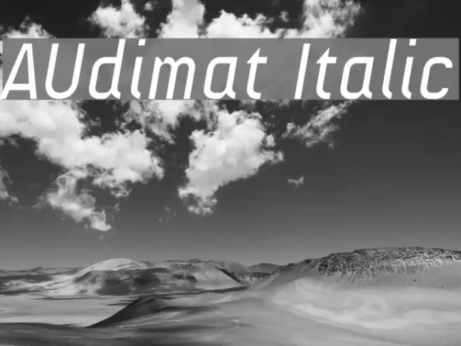 AUdimat Italic Font examples