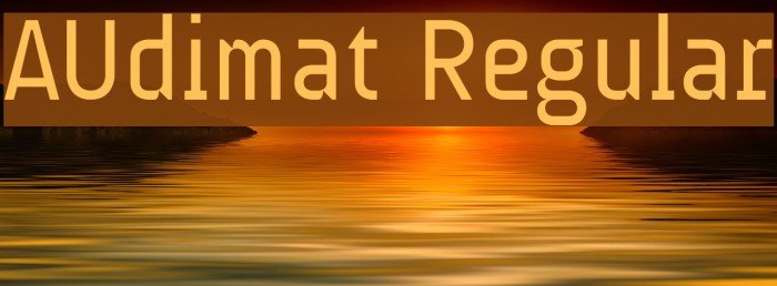 AUdimat Regular Font examples