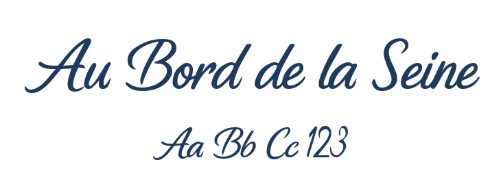 Au Bord de la Seine Font Preview