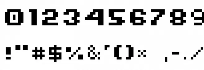 AuX DotBitC Xtra Bold Font OTHER CHARS