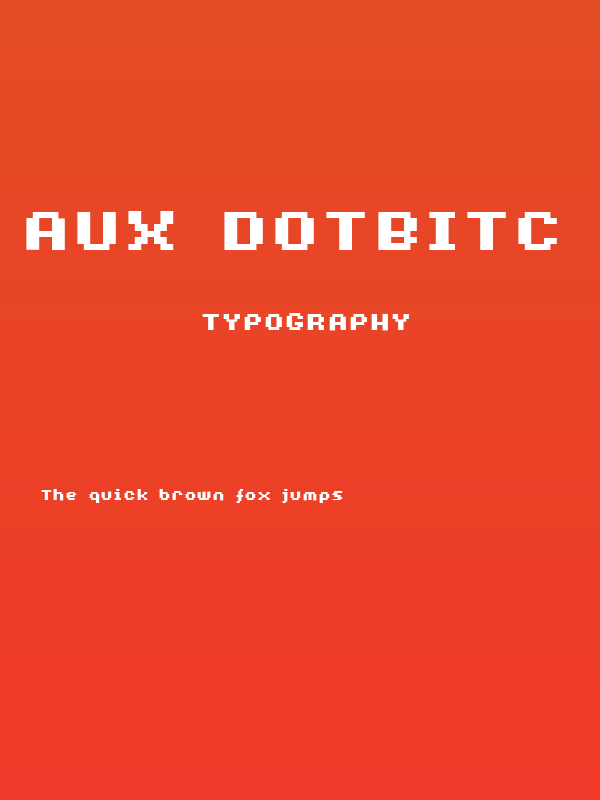 AuX DotBitC Xtra Bold Poster