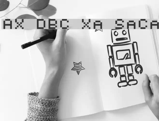 AuX DotBitC Xtra SmallCaps Font examples