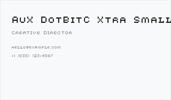 AuX DotBitC Xtra SmallCaps Business Card