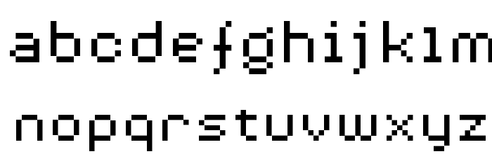 AuX DotBitC Xtra Font LOWERCASE