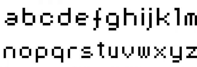 AuX DotBitC 字体 小写
