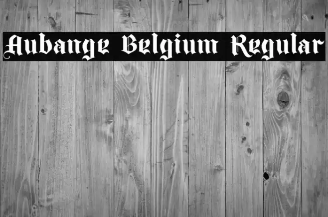 Aubange Belgium Regular Font examples