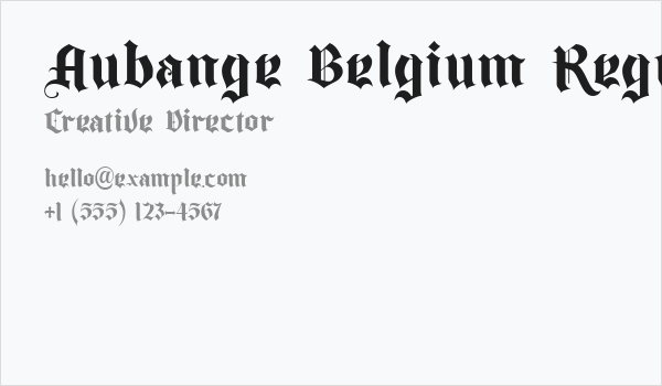 Aubange Belgium Regular Business Card