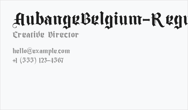 AubangeBelgium-Regular Business Card