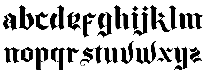 AubangeBelgium-Regular Font LOWERCASE
