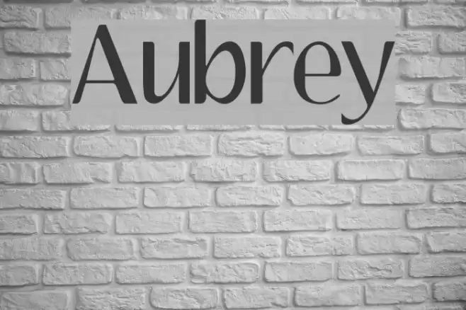Aubrey Font examples