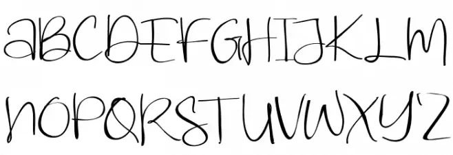 Aubrielle-Regular フォント 大文字