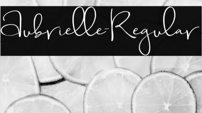Aubrielle-Regular Font examples