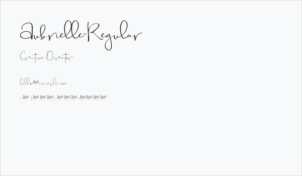 Aubrielle-Regular Business Card