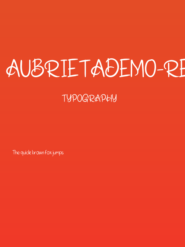 AubrietaDEMO-Regular Poster