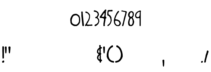 Auburn Font OTHER CHARS