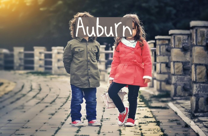Auburn Font examples