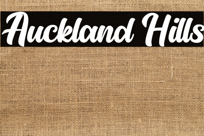 Auckland Hills Example 1