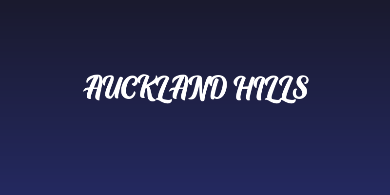 Auckland Hills Social Header