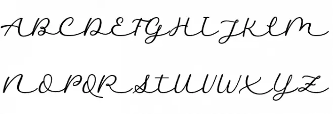 Auckland Signature फ़ॉन्ट अपरकेस