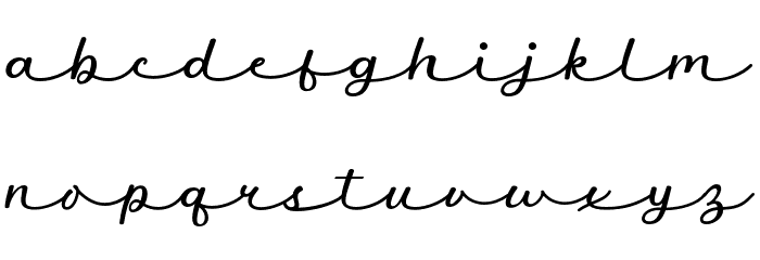 Auckland Signature Font LOWERCASE