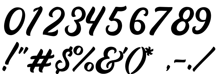 AucklandScriptFree Font OTHER CHARS