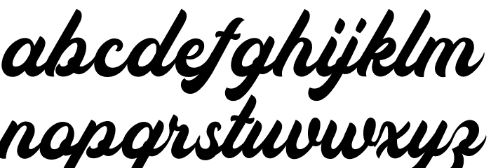 AucklandScriptFree Font LOWERCASE