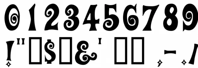 Auction Font OTHER CHARS